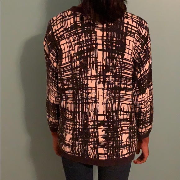 Navy blue and white cardigan - Picture 2 of 2